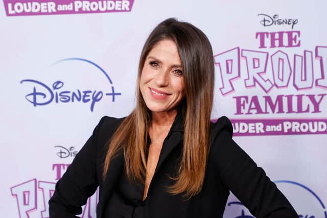 US actress Soleil Moon Frye arrives for the Disney+ original series “The Proud Family: Louder and Prouder” red carpet event at the Nate Holden Performing Art center in Los Angeles, January 19, 2023. (Photo by Michael Tran / AFP)