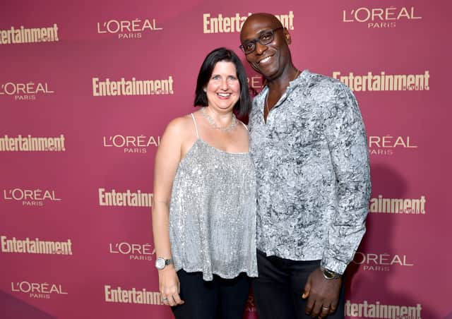 Stephanie Reddick and Lance Reddick. Picture: Emma McIntyre/Getty Images for Entertainment Weekly