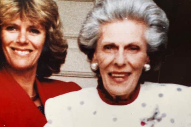 Camilla, the Queen Consort, pictured with her late mother Rosalind Shand. Credit: @TheRoyalFamily on Twitter