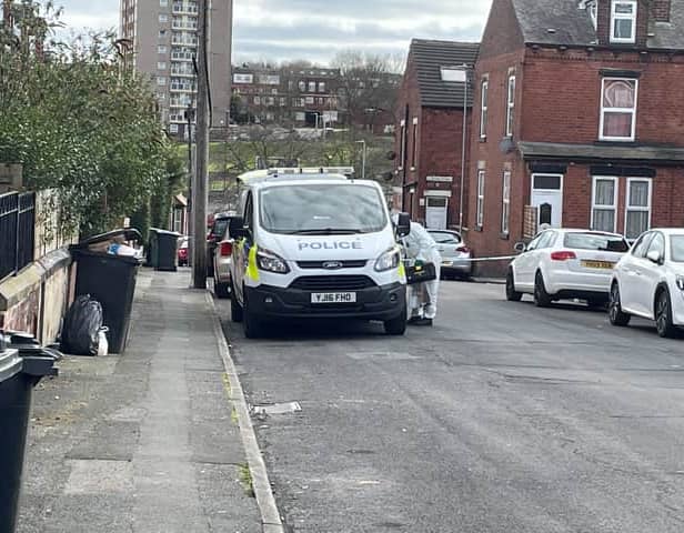 A scene remains in place around the address in Salisbury Grove (Photo: Yorkshire Evening Post)