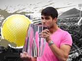 Carlos Alcaraz kisses Indian Wells trophy