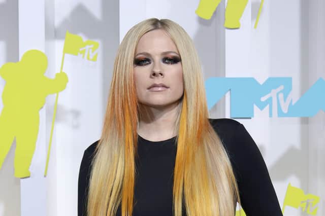 Avril Lavigne attends the 2022 MTV VMAs at Prudential Center on August 28, 2022 in Newark, New Jersey. (Photo by Dimitrios Kambouris/Getty Images for MTV/Paramount Global)