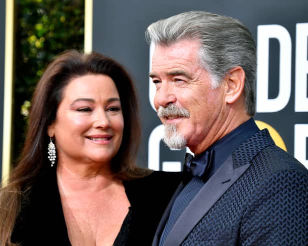 Keely Shaye Brosnan and Pierce Brosnan attend the 77th Annual Golden Globe Awards at The Beverly Hilton Hotel on January 05, 2020 in Beverly Hills, California. (Photo by Frazer Harrison/Getty Images)
