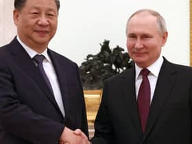 Xi Jinping met with Vladimir Putin at the Kremlin in Moscow (Credit: Getty Images)