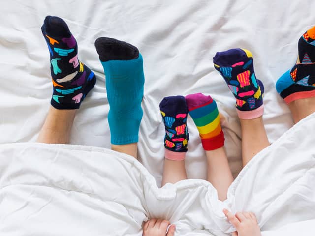 People are encouraged to wear odd socks in support of World Down Syndrome Day on 21 March.