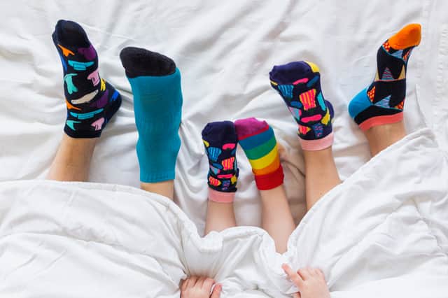 People are encouraged to wear odd socks in support of World Down Syndrome Day on 21 March. 