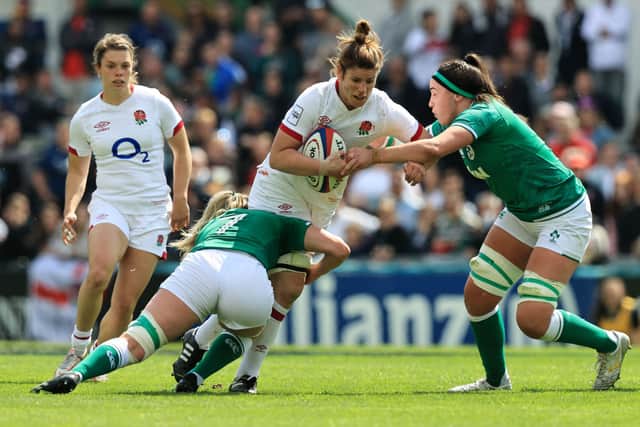 England’s Sarah Hunter in last year’s Six Nations match against Ireland