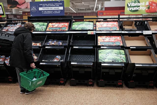 Shortages of salad and vegetables items in recent weeks were largely behind the rocketing food inflation (Photo: PA)