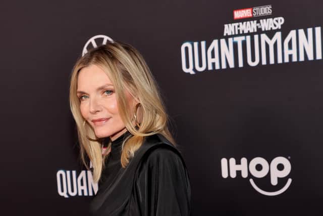 LOS ANGELES, CALIFORNIA - FEBRUARY 06: Michelle Pfeiffer attends the Ant-Man and The Wasp Quantumania world premiere at Regency Village Theatre in Westwood, California on February 06, 2023. (Photo by Jesse Grant/Getty Images for Disney)