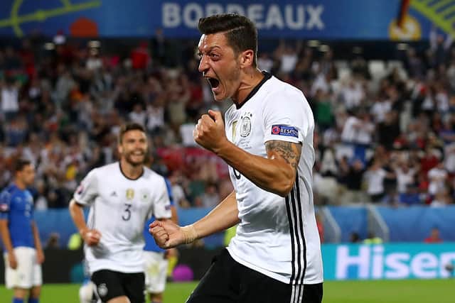 Ozil playing for Germany at Euros 2016 quarter-final