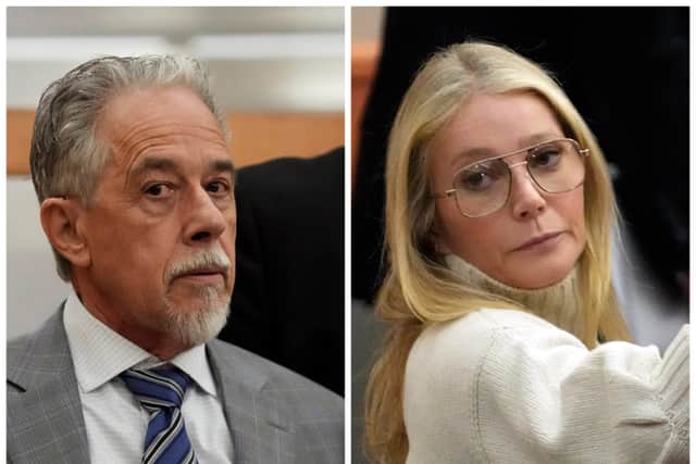 Terry Sanderon and Gwyneth Paltrow appear in court