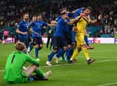 Gianluigi Donnarumma celebrates with Italy following Euros 2020 penalty shoot-out