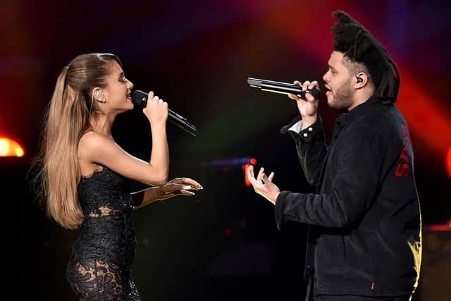 The Weeknd and Ariana Grande have collaborated four times including Love Me Harder and Die For You (Pic:Getty)
