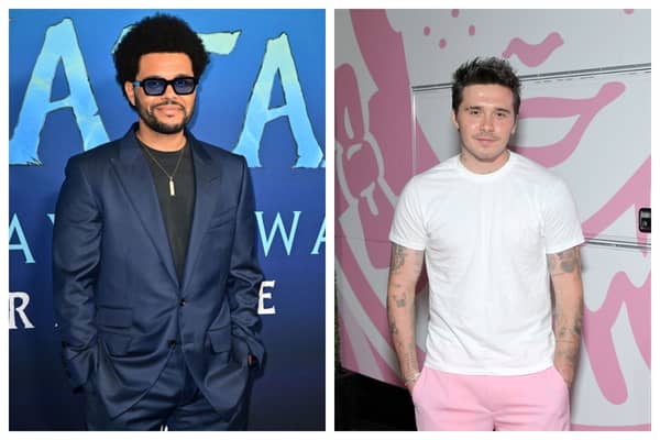 The Weeknd and Brooklyn Beckham are trending for positive and negative reasons. Photos by Getty