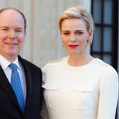 Prince Albert II of Monaco and Princess Charlene of Monaco attend the Monaco Palace cocktail party of the 55th Monte Carlo TV festival on June 17, 2015 in Monte-Carlo, Monaco. (Photo by PLS Pool/Getty Images)