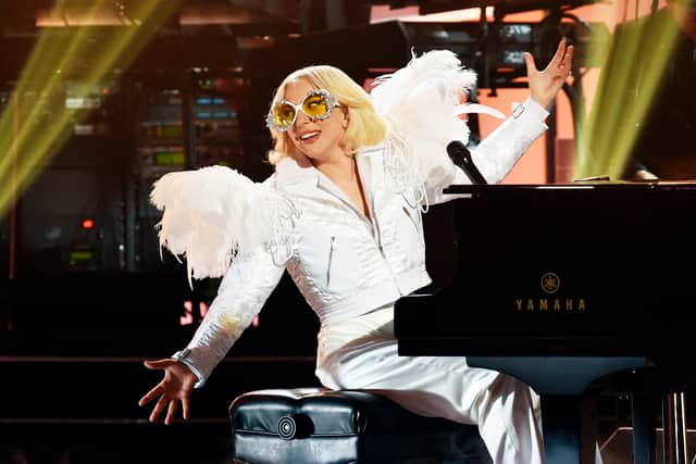 NEW YORK, NY - JANUARY 29:  Recording artist Lady Gaga performs onstage during 60th Annual GRAMMY Awards - I'm Still Standing: A GRAMMY Salute To Elton John at the Theater at Madison Square Garden on January 29, 2018 in New York City.  (Photo by Michael Kovac/Getty Images for NARAS)