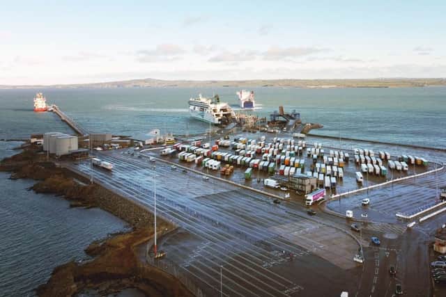 The port of Holyhead is a key hub for trade between Great Britain and the island of Ireland (image: AFP/Getty Images)