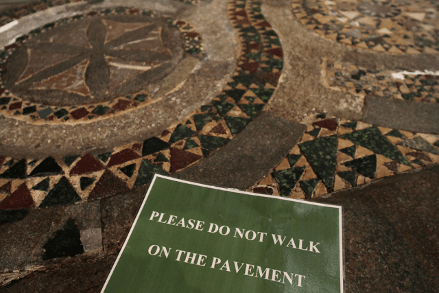 Visitors will be able to ignore this warning, but only if they're in their socks (Credit: Getty Images)
