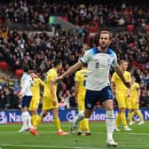 Harry Kane celebrates his 55th goal for England