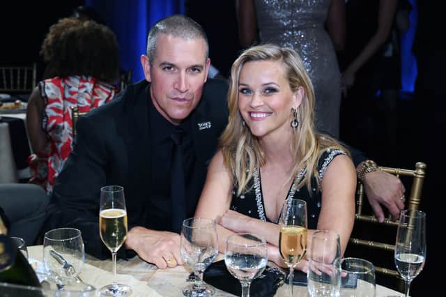 SANTA MONICA, CA - JANUARY 11:  Jim Toth (L) and Reese Witherspoon attend The 23rd Annual Critics' Choice Awards at Barker Hangar on January 11, 2018 in Santa Monica, California.  (Photo by Christopher Polk/Getty Images for The Critics' Choice Awards  )