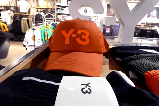 CHICAGO, ILLINOIS - FEBRUARY 10: Merchandise is offered for sale at an Adidas store on February 10, 2023 in Chicago, Illinois. Adidas is expecting to report a loss in 2023 after terminating a lucrative deal with rap artist Ye (formerly Kanye West) after he made a series of antisemitic and racist remarks. The company is now trying to decide what to do with $1.3 billion of the artist's unsold Yeezy branded merchandise. (Photo by Scott Olson/Getty Images)