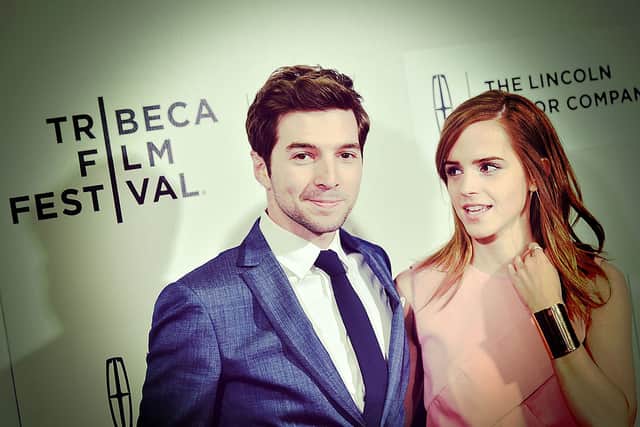 Roberto Aguire and Emma Watson attend the 'Boulevard' Premiere during the 2014 Tribeca Film Festival on April 20, 2014 in New York City. (Photo by Andrew H. Walker/Getty Images for the 2014 Tribeca Film Festival)