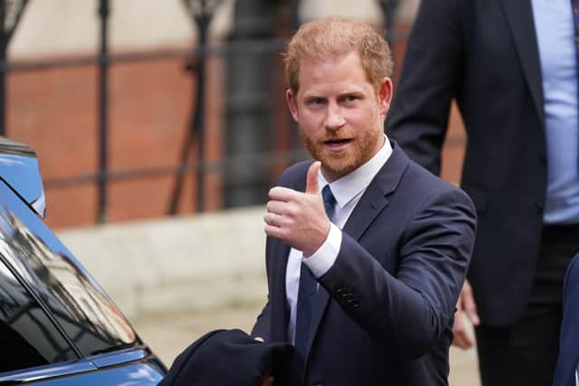 The Duke of Sussex leaves the Royal Courts Of Justice following a hearing over allegations of unlawful information gathering by Associated Newspapers (Photo: PA)