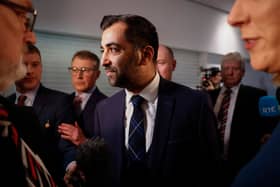 Humza Yousaf was announced as the winner of the SNP leadership election. (Credit: Getty Images)