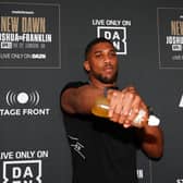 Anthony Joshua poses ahead of Jermaine Franklin Launch party fight