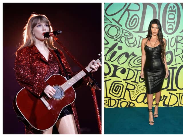 Taylor Swift and Kourtney Kardashian are trending today. Photographs by Getty