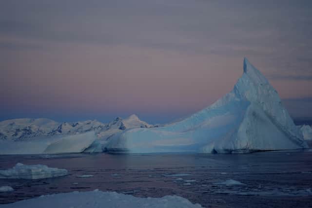 Iceberg floating from the Amundsen Sea Embayment. (Image by the University of Leeds) 