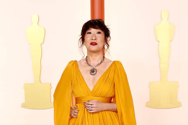 HOLLYWOOD, CALIFORNIA - MARCH 12: Sandra Oh attends the 95th Annual Academy Awards on March 12, 2023 in Hollywood, California. (Photo by Arturo Holmes/Getty Images )