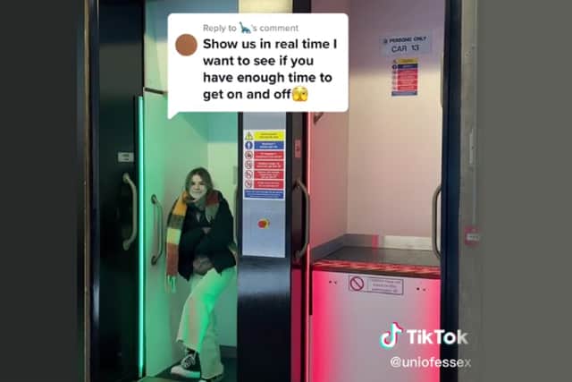 Videos of the paternoster lift at the University of Essex have gone viral on TikTok.
