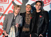 (L-R) James Bourne, Matt Willis and Charlie Simpson of ‘Busted’ announce their 2016 Arena Tour at Soho Hotel on November 10, 2015 in London, England.  (Photo by Ian Gavan/Getty Images)