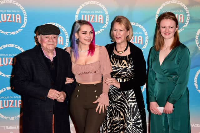 Sir David Jason, Gill Hinchcliffe, Sophie Mae and guest attend Cirque du Soleil's "LUZIA" London Premiere at the Royal Albert Hall on January 13, 2022 in London, England. (Photo by Stuart C. Wilson/Getty Images)