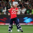Ben Stokes and Sam Curran celebrate T20 World Cup final