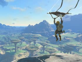 Tears of the Kingdom adds more verticality to Hyrule, with Link able to explore large, floating ‘sky islands’ (Image: Nintendo)