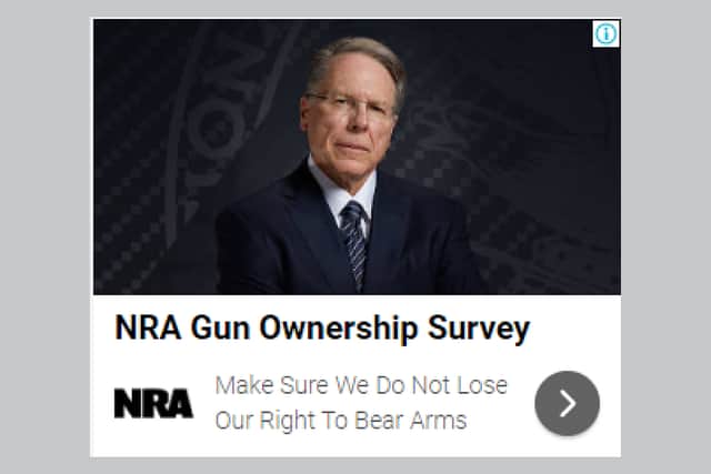 Image: Google/NRA of America Political Victory Fund