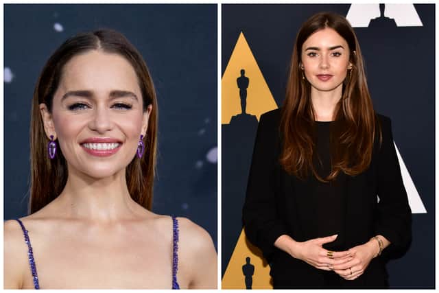 Emilia Clarke is often mistaken for actress Lily Collins. (Getty Images)