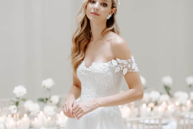 How dreamy is the 'Thalasso' gown by Suzanne Neville? Photograph by Chloe Ely Photography