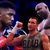 Anthony Joshua has faced a number of great opponents including Dillian Whyte and Wladimir Klitschko. (Getty Images/ Graphic by Kim Mogg)