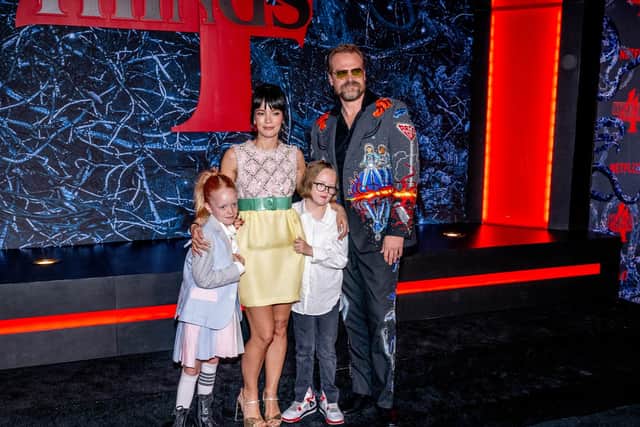 Lily Allen and David Harbour attend Netflix’s “Stranger Things” season 4 premiere in May 2022 (Photo: Roy Rochlin/Getty Images)