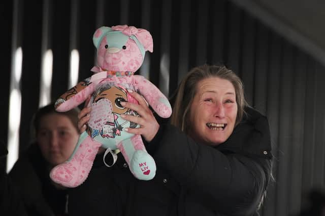 Cheryl Korbel, mother of Olivia Pratt-Korbel, outside Manchester Crown Court after Thomas Cashman was found guilty (Photo: PA)