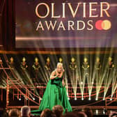 Hannah Waddingham will once again be hosting the Olivier Awards 2024. She is pictured performing onstage at The Olivier Awards 2023 at the Royal Albert Hall, which she also hosted. (Photo by Jeff Spicer/Getty Images for SOLT)