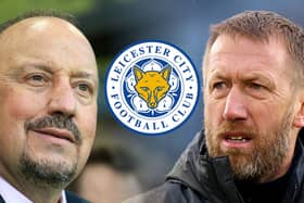 Graham Potter and Rafa Benitez are the early frontrunners for the Leicester job, according to the bookmakers. (Getty Images/ Graphic by Mark Hall)