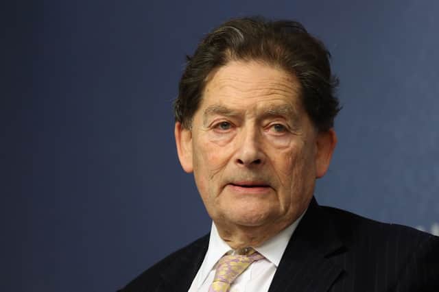 The Telegraph reports that former Chancellor Nigel Lawson has died aged 91. (Credit: Getty Images)