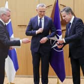 Finland has officially been welcomed into the NATO security alliance. (Credit: POOL/AFP via Getty Images)
