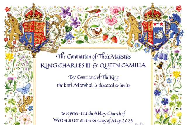 Buckingham Palace has released the official royal invitation for the King’s coronation (Photo: Buckingham Palace/PA)