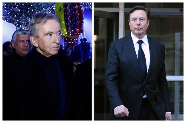 Bernard Arnault has overtaken Elon Musk on the Forbes World Billionaires List. Photographs by Getty