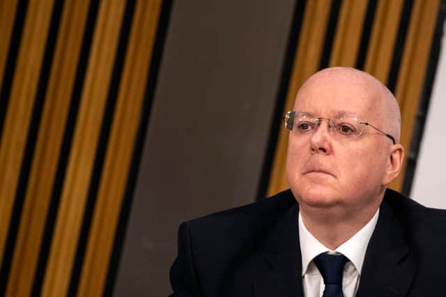 SNP Chief Executive, Peter Murrell arrives to give evidence to a Scottish Parliament committee at Holyrood examining the handling of harassment allegations against former first minister Alex Salmond (Credit: Getty Images)